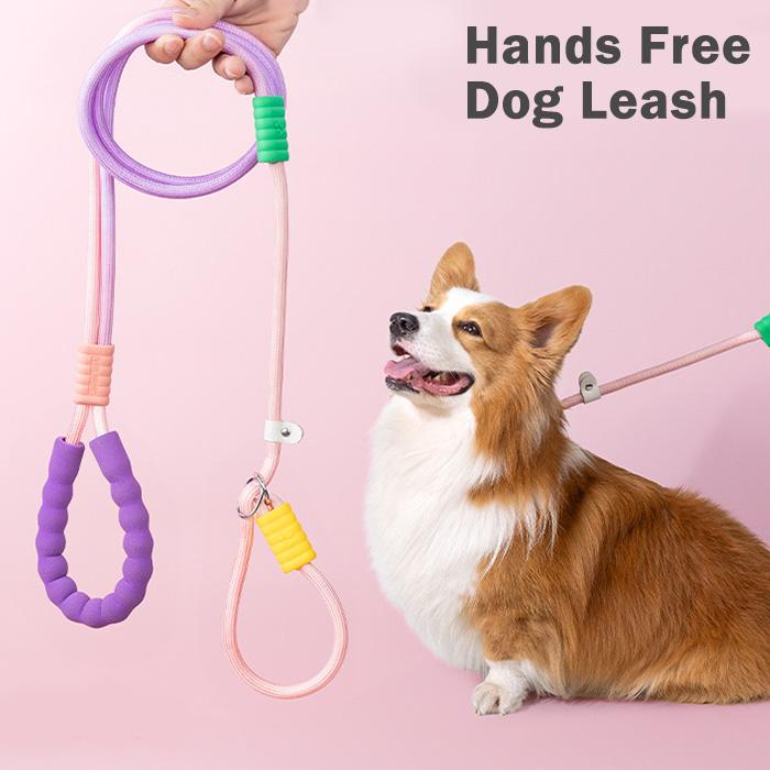 首輪一体型 リード 犬用 ロープ ハンズフリー対応 ショルダーリード