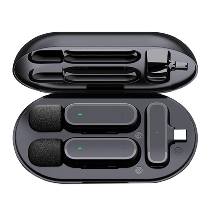 ワイヤレスマイク type-c ピンマイク 充電ケース付き 外付け クリップ
