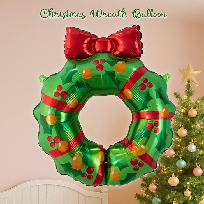 クリスマスリース バルーン クリスマス飾り 風船 パーティー 装飾