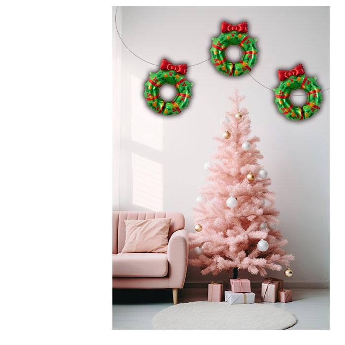 クリスマスリース バルーン クリスマス飾り 風船 パーティー 装飾