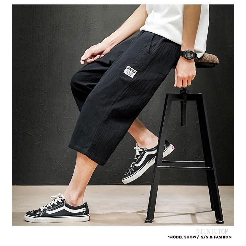 公式 クロップドパンツ 大きいサイズ おすすめ 綿麻 七分丈パンツ メンズ 七分パンツ ゆっとり カジュアル 夏 涼しいパンツ 7部 7分 お中元 Aynaelda Com