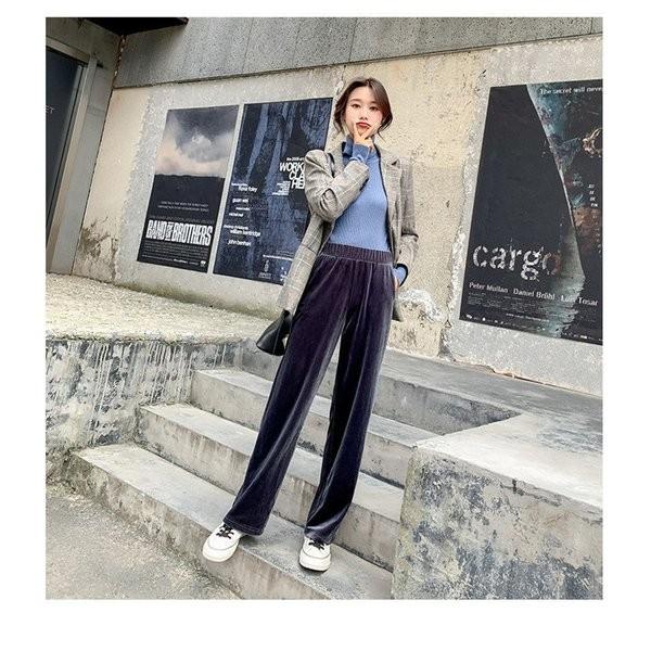 ベロアパンツ ワイドパンツ レディース ガウチョパンツ ロング丈 マキシ丈 ベルベット 秋冬パンツ 体型カバー ウエストゴム 秋 冬 コーデ 着痩せ 新作 P Ogmaw715 Niwars 通販 Yahoo ショッピング