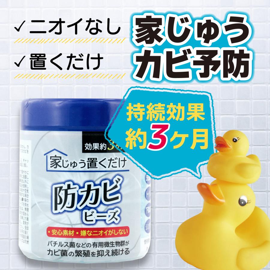 家じゅう置くだけ 防カビビーズ 130g カビ予防 無煙 お風呂 置き型 無