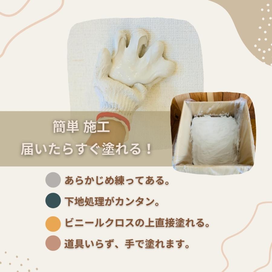 珪藻土　ソフトベージュ　漆喰　壁紙　20kg　内装用　全12色　消臭　国産　リフォーム　DIY　塗料　柿渋塗り壁　除湿　ペーストタイプ　抗菌　自然素材　リノベ