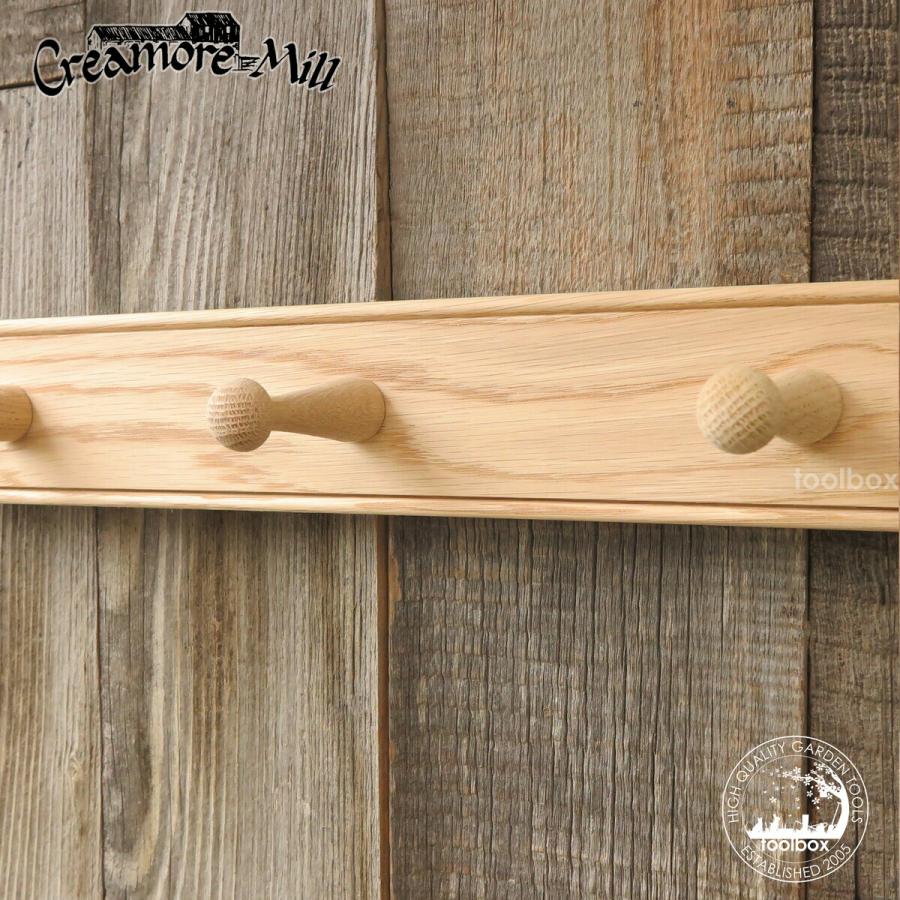 壁掛けフック 英国 Creamore Mill クレモアミル 「Shaker Peg Rail Oak