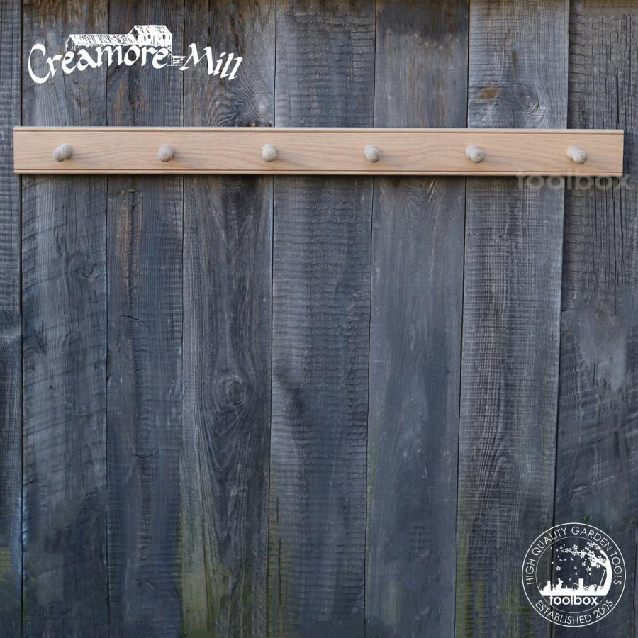 英国 Creamore Mill クレモアミル 壁掛けフック Shaker Peg Rail Oak 4 Peg シェーカーペグレール-4 オーク材 4連 イギリス製 庭道具屋 toolbox 園芸用品