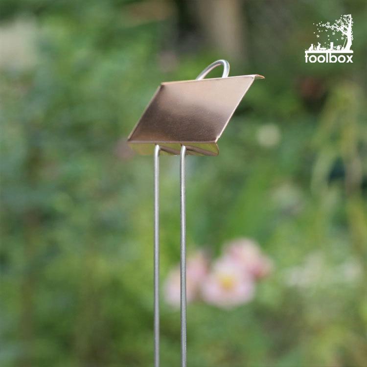 コパーローズラベル 銅製プレート ステンレス脚 ローズプランツラベル