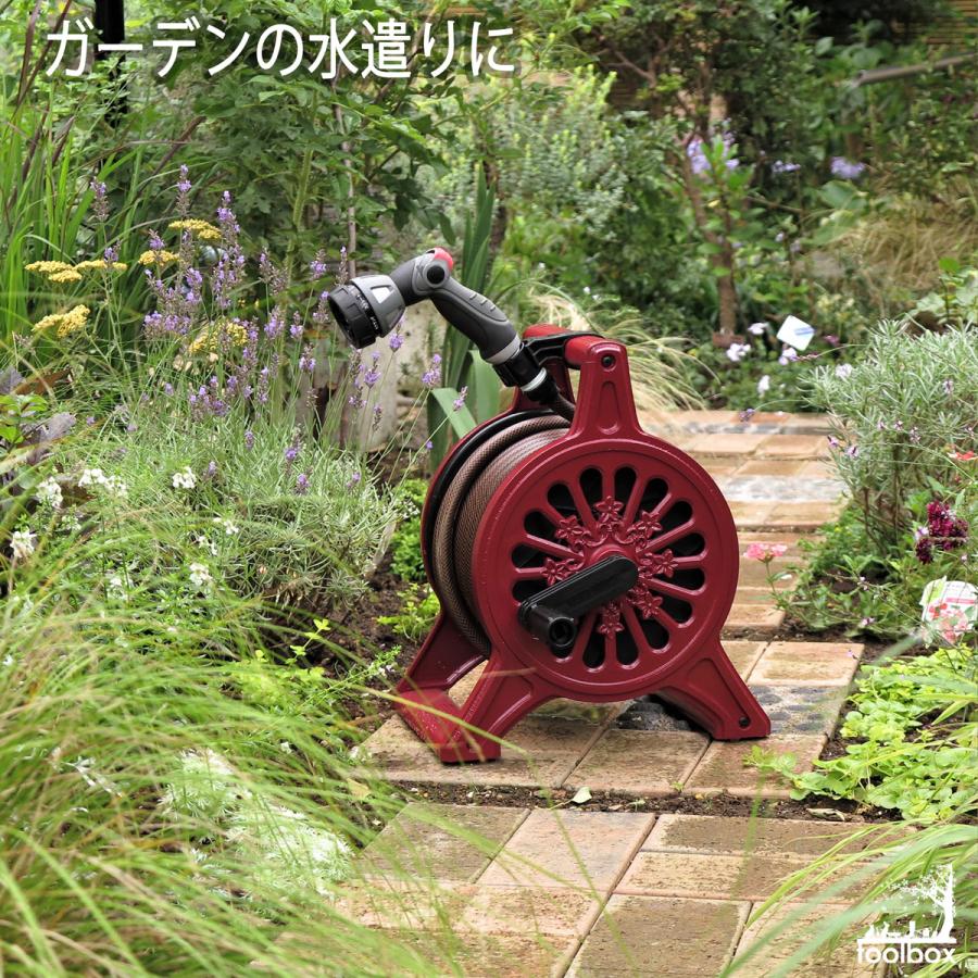 数量は多 ホースリール Toolboxカスタムモデル ロゼットリール ホースリール ボルドー ワインレッド 赤 ホース 水やり 散水 洗車 ガーデニング 人気絶頂 Www Thedailyspud Com