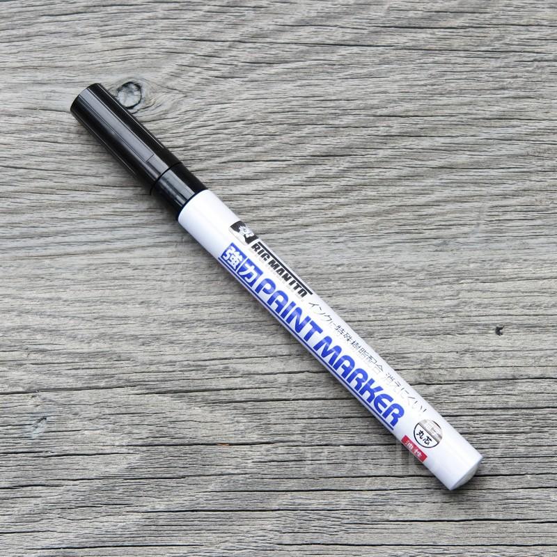 植物ラベル用筆記具 強力ペイントマーカー 細字 黒 ブラック銅製ラベル