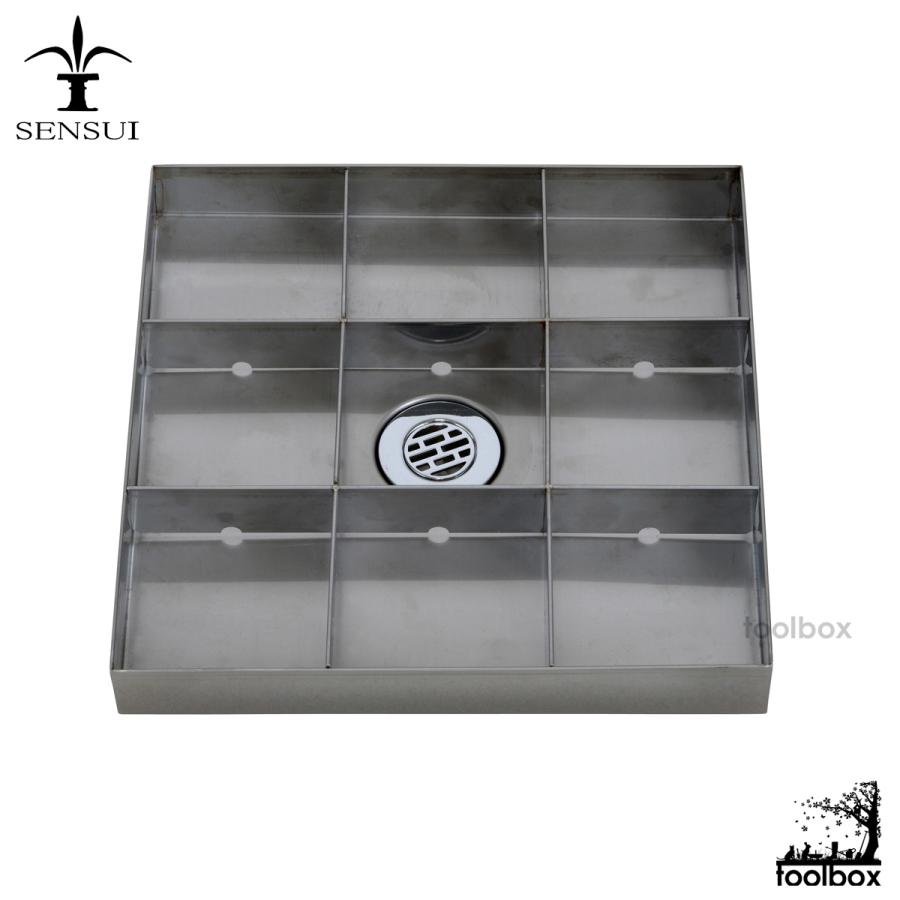 ガーデンパン ステンレス 水鉢 414Gフラット300 砂利 玉石 マス