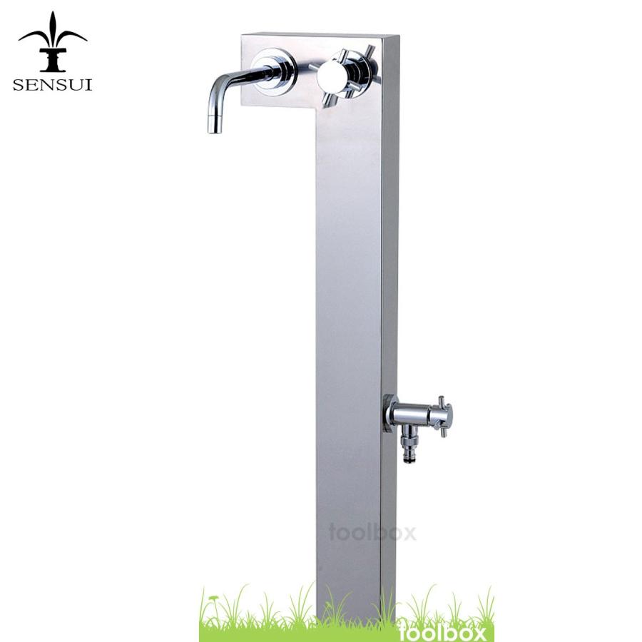 水栓柱 328g L エル スタイル 水やり ガーデン立水栓 水栓柱 水遊び ステンレス 上質 おしゃれ 屋外 蛇口 水道 Sensui 328g 庭道具屋toolbox 通販 Yahoo ショッピング