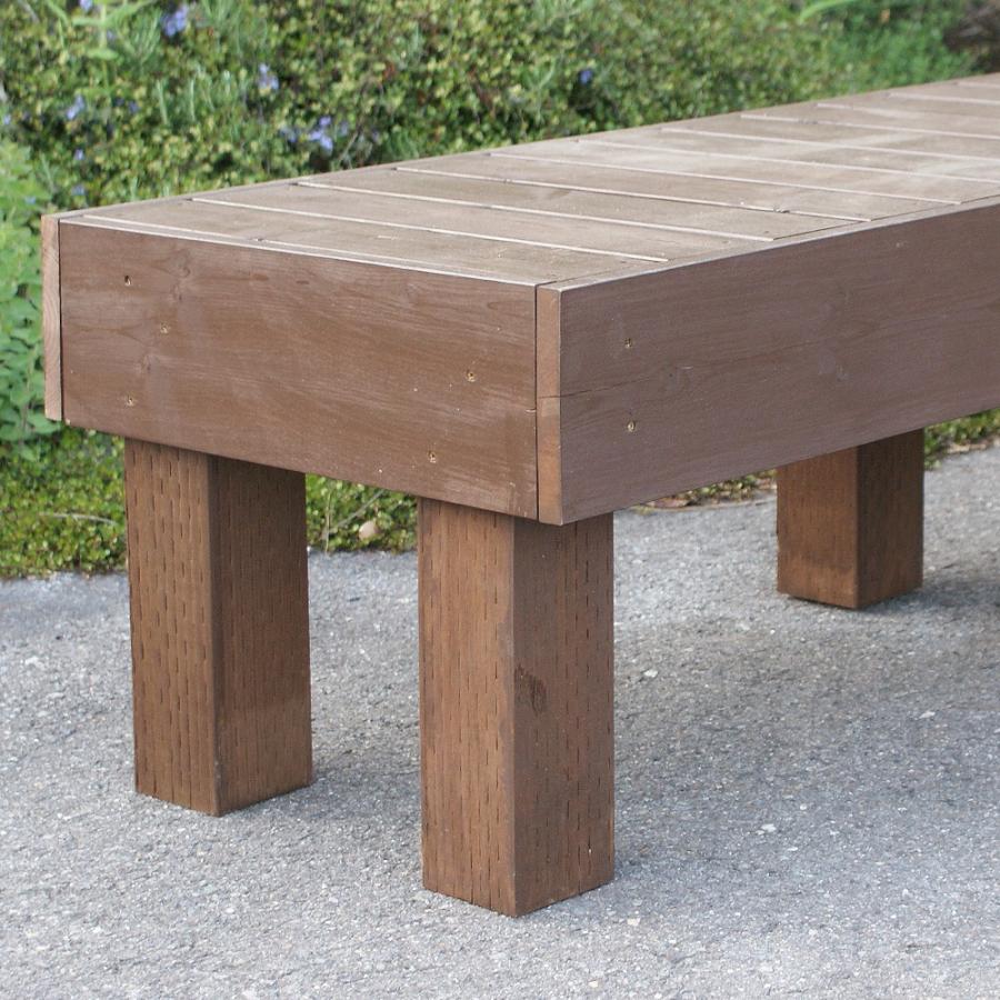縁台 ベンチ 幅150cm オーダー可 ブラウン 茶色 手作り 木製 縁側