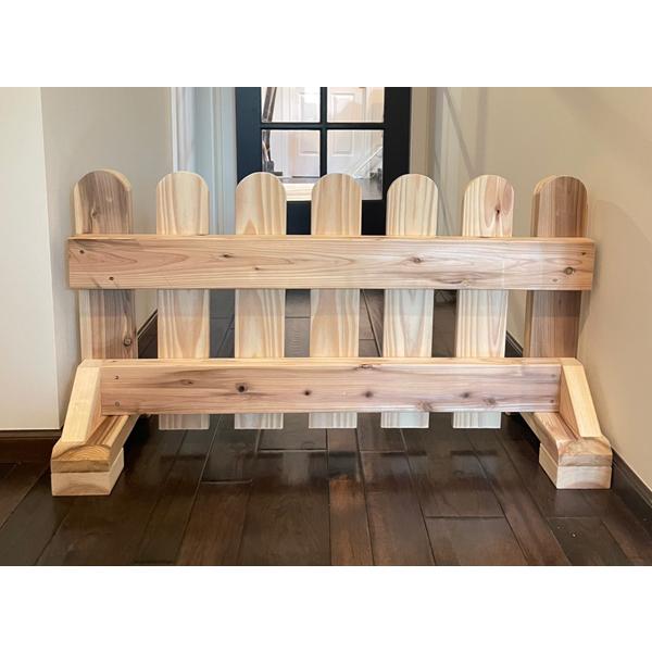 ウッドフェンス ナチュラル ベビーフェンス ペットゲート 手作り 木製