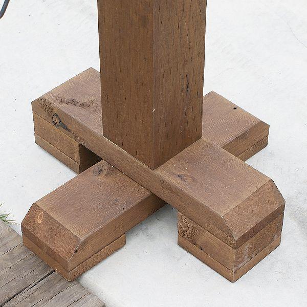 チェーンスタンド おしゃれ 駐車場 ポール 進入禁止 ポール バリケード おしゃれ 木製 ナチュラル 庭 玄関 駐車場 境界 門扉 屋外 重い 2本組 |  | 02