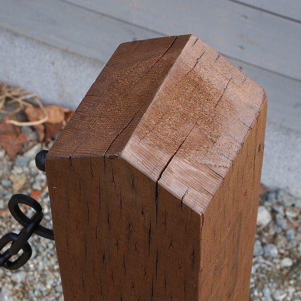 チェーンスタンド おしゃれ 駐車場 ポール 進入禁止 ポール バリケード おしゃれ 木製 ナチュラル 庭 玄関 駐車場 境界 門扉 屋外 重い 2本組 |  | 03