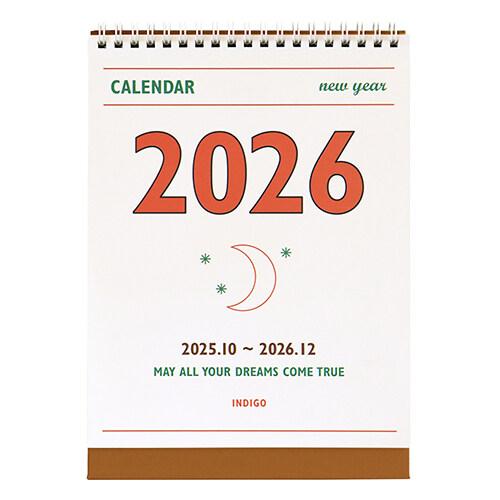 2026年 カレンダー 韓国版『2026 ルナ レトロ 陰暦 卓上カレンダー
