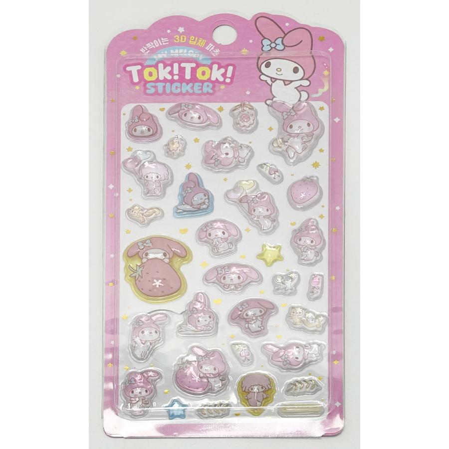 韓国 輸入 グッズ『3D サンリオ TOK！TOK！ STICKER：マイメロディ