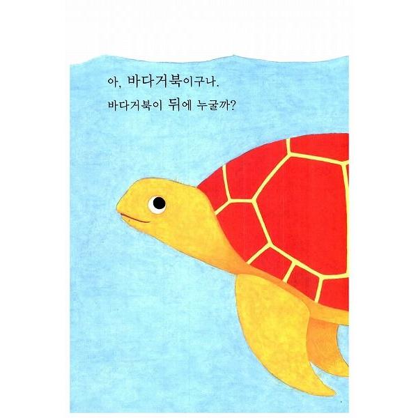 韓国語の絵本/ハングルの絵本 うしろにいるのだあれ？2 うみのなかま