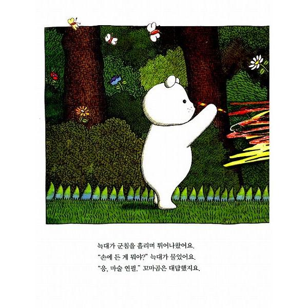 韓国語の絵本/ハングルの絵本 アンソニーブラウンのまじゅつえんぴつ（くまさんのまほうのえんぴつ）｜niyantarose｜03