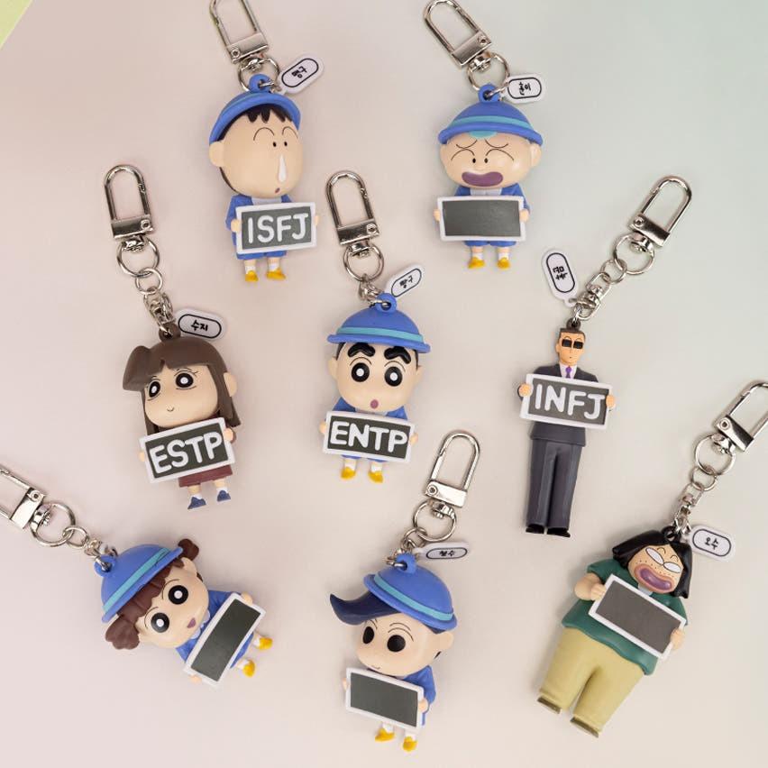 クレヨンしんちゃん 韓国限定 MBTI ふたば幼稚園ランドセルキーリング 韓国 コミック グッズ『クレヨンしんちゃん MBTI ランダム フィギュア