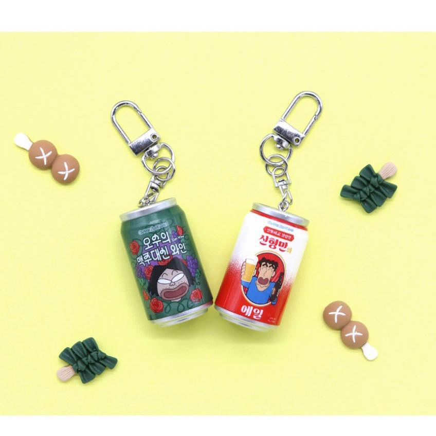 韓国 コミック グッズ『クレヨンしんちゃん ミニチュア 缶 キーリング
