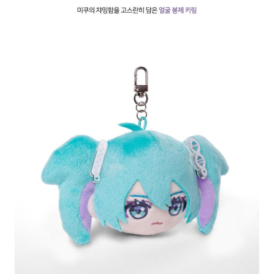 韓国 キャラクター グッズ『初音ミク 回帰のミク フェイス ぬいぐるみ