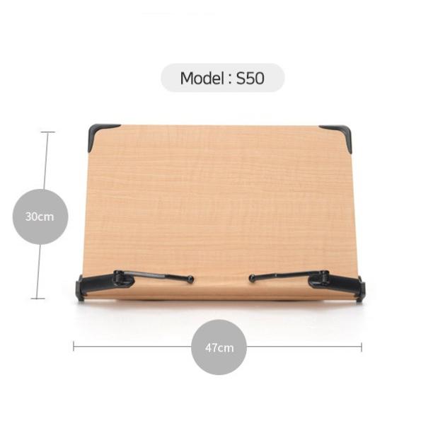 木製 ブックスタンド 大型サイズ 47cm×30cm 5段階調節 読書台 書見台（輸入品）S50 塗り絵台にも | ブランド登録なし | 12