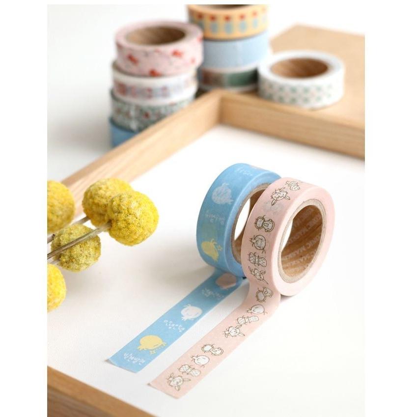マスキングテープ 15mm×10M 水色＋ピンク2巻セット ペリーテイル