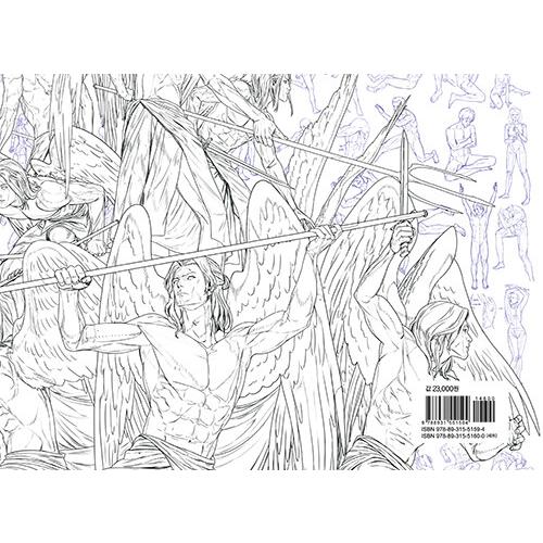 韓国語 美術 イラスト 実技 本 『キム・ラッキの線画 ドローイング Vol