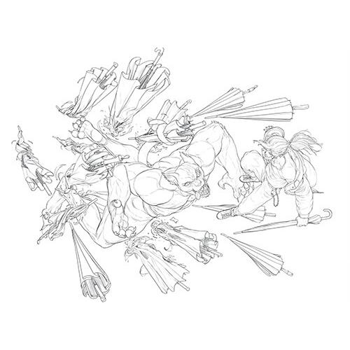 韓国語 美術 イラスト 実技 本 『キム・ラッキの線画 ドローイング Vol