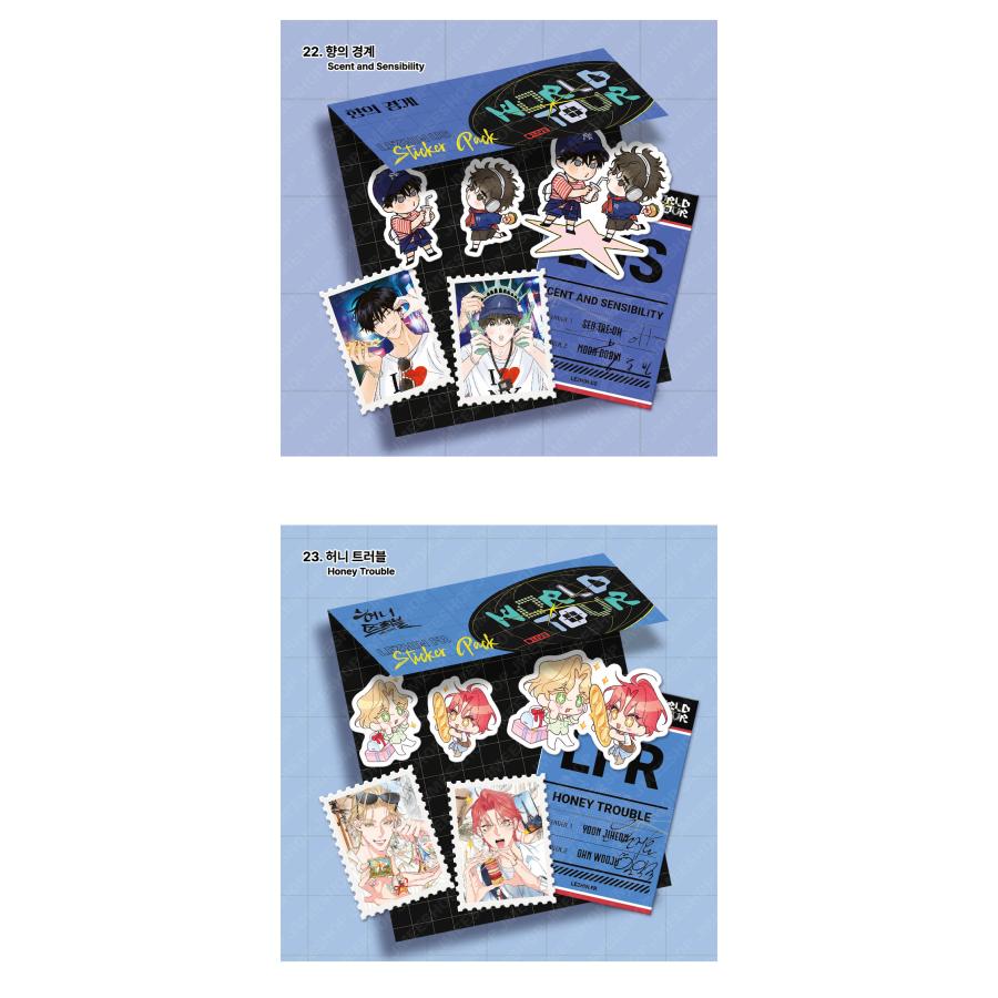 韓国 コミック グッズ『WORLD TOUR LIVE ステッカーパック（24種類から