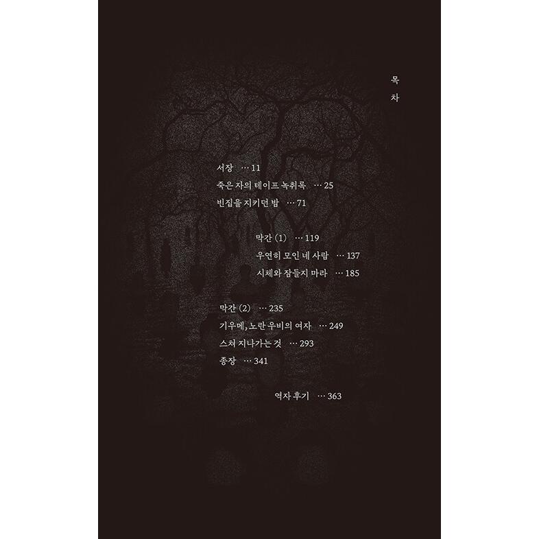 韓国語 小説 『死者の録音記録』 著：三津田信三（韓国版/ハングル