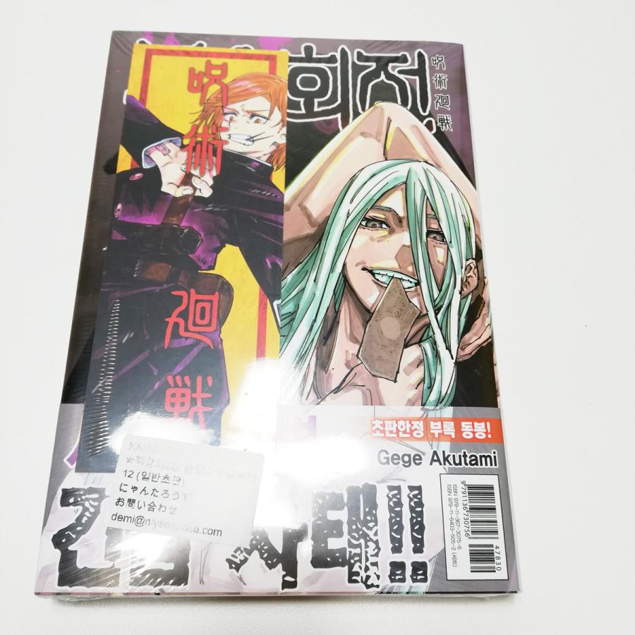 呪術廻戦 韓国版単行本 12巻 ☆激レア☆韓国語 まんが 『呪術廻戦 12』 著：芥見下々（韓国版