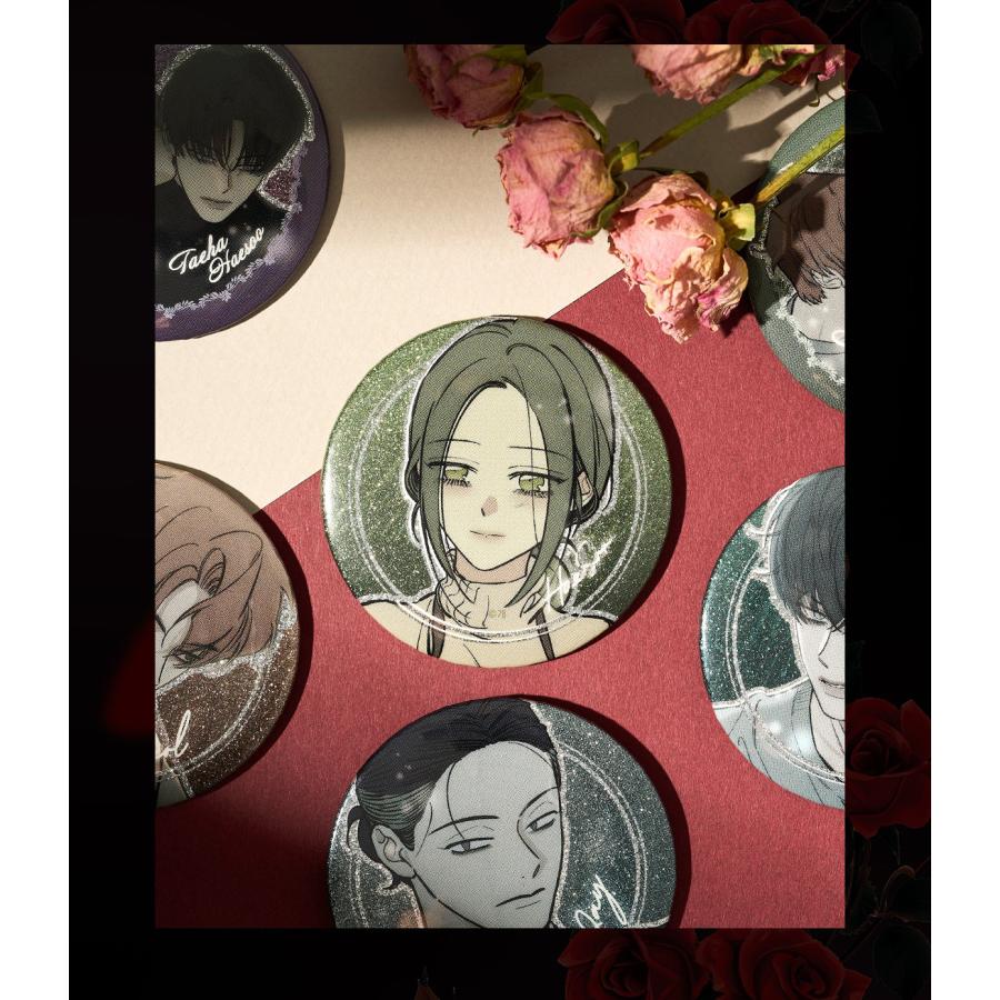 枯れた花に涙を 缶バッジ まとめ売り 韓国 グッズ LINE漫画 韓国 コミック グッズ『枯れた花に涙を ランダム缶バッジ（1個入り/6