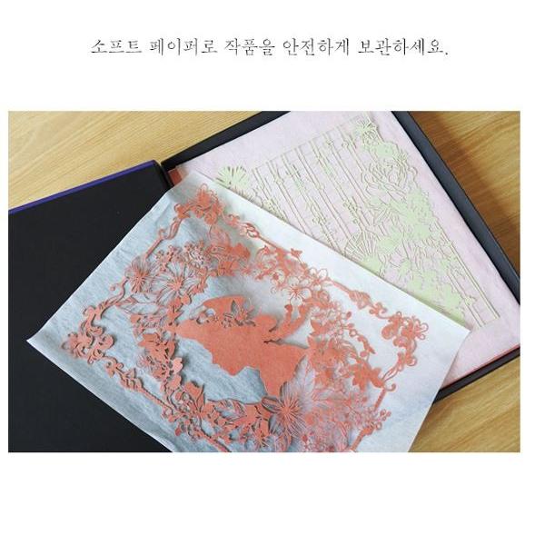 韓国語 切り絵 本 『紙の記憶』 著：チェ・ヒャンミ 咲き出でる 