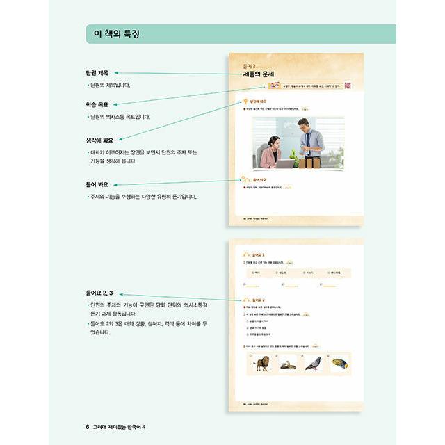 韓国語 参考書 『高麗大おもしろい韓国語 4 聴く（聞き取り）』 高麗大学韓国語センター｜niyantarose｜07