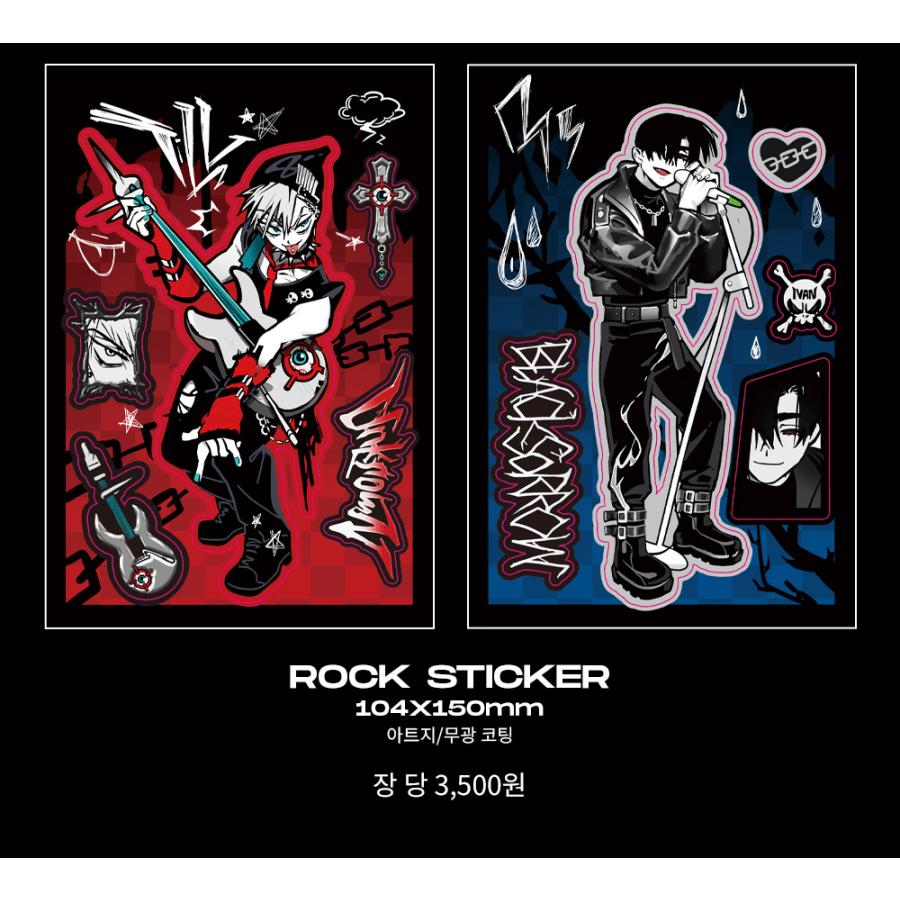 韓国 アニメ グッズ『イヴァン&ティル ロック ステッカー(2種類 韓国 アニメ グッズ『イヴァン&ティル ロック ステッカー(2種類