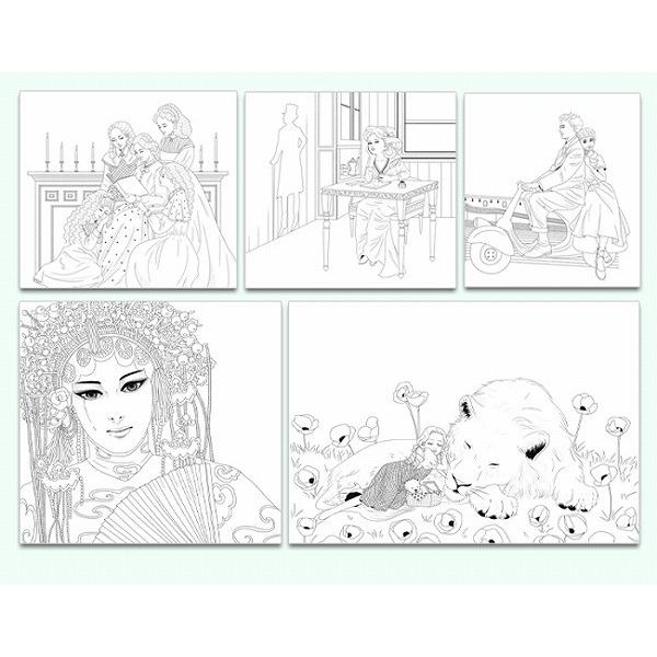 韓国のぬりえ本 名作少女カラーリングブック Classic Girl （大人の