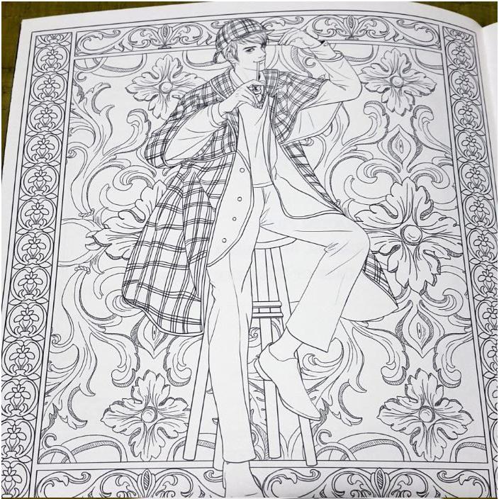 韓国のぬりえ本 シャーロック・ホームズ カラーリングブック （大人の