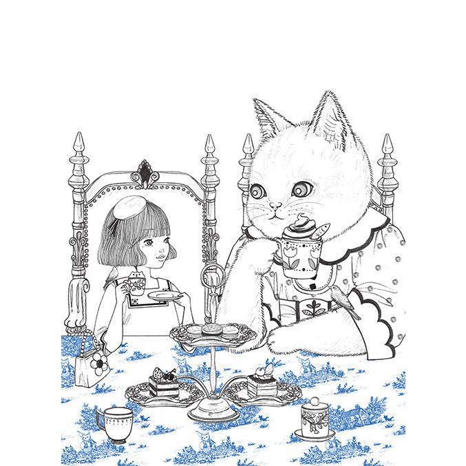 韓国語 ぬりえ 本 『ねことわたし（Love Re: Cat ラブリーキャットの 