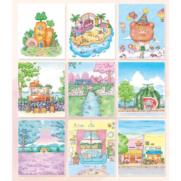 韓国語 ぬり絵 本 『テンランの童話村 水彩画カラーリングブック』 著