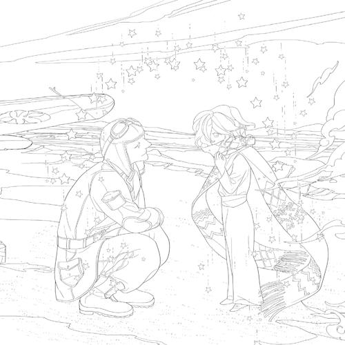 韓国語のぬりえ本 星の王子さま〜童話カラーリングブックシリーズ