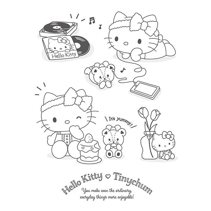 韓国語 ぬりえ本『カラーリングはがきブック : ハローキティ Hello