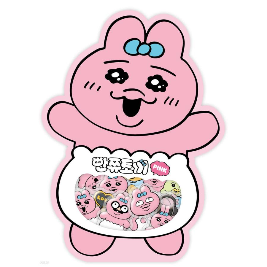 韓国 コミックグッズ『おぱんちゅうさぎ デコ用ステッカー ピンク（24