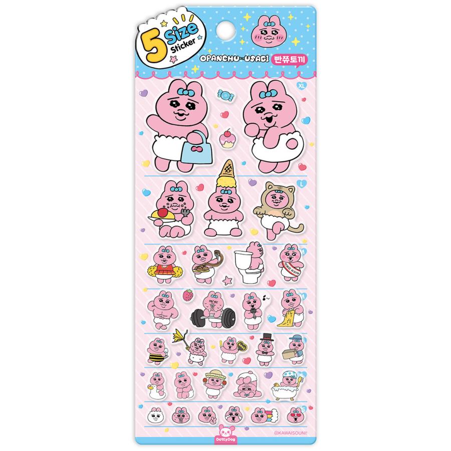 韓国 コミック グッズ『おぱんちゅうさぎ 5サイズ ステッカー：お