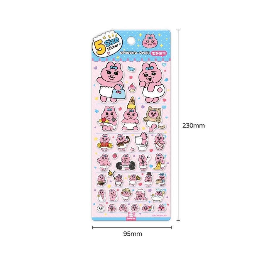 韓国 コミック グッズ『おぱんちゅうさぎ 5サイズ ステッカー：お