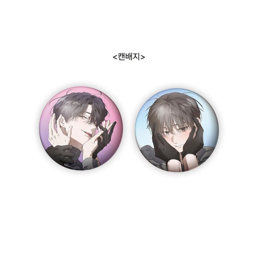 韓国BL ハンターは静かに暮らしたい 缶バッジ トレカ完成セット 予約6月韓国発売予定）韓国 コミック グッズ『ハンターは静かに暮らし