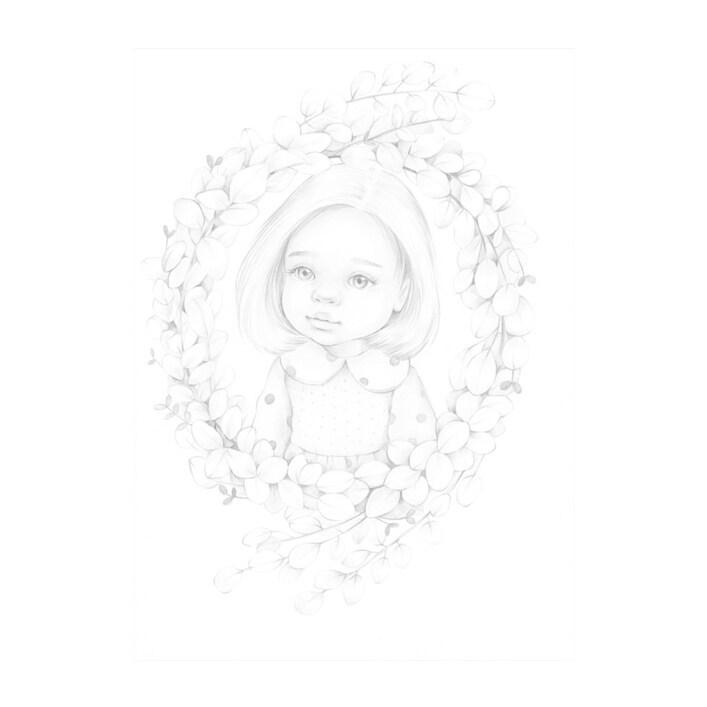 韓国語 ぬりえ 本 『愛らしい君を描く - 忘れられた少女の感性を
