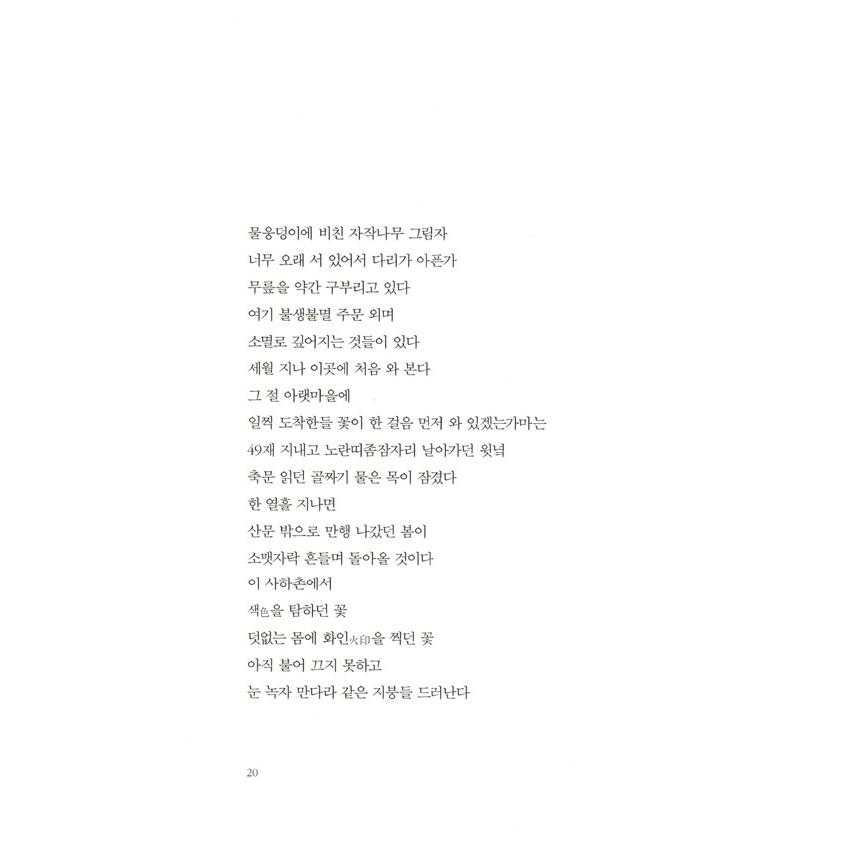 韓国語 詩 本 『私の傷は石 あなたの傷は花 - リュ・シファ第3詩集』 著：リュ・シファ｜niyantarose｜17