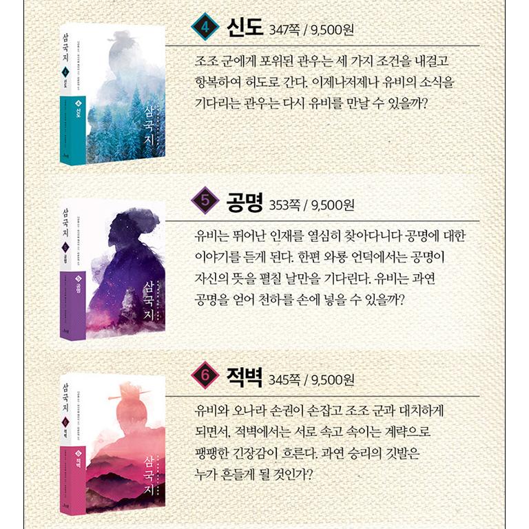 韓国語 小説『三國志 原典 完訳版 セット 全10巻』著：吉川英治（韓国 